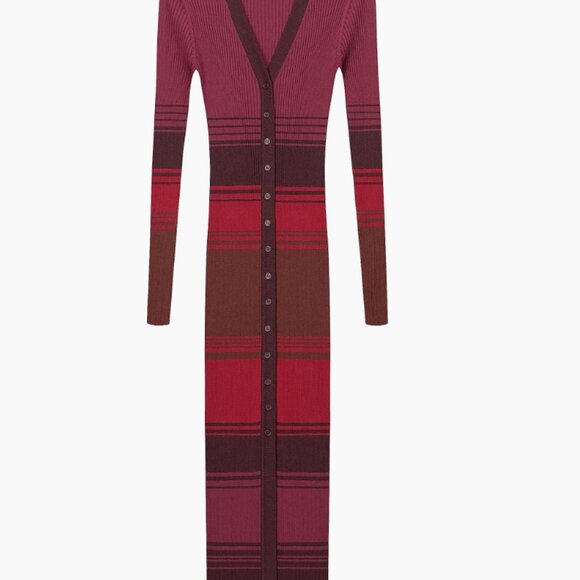 STAUD Dresses & Skirts - STAUD Shoko Rib-knit Sweaterdress (Syrah Blend)